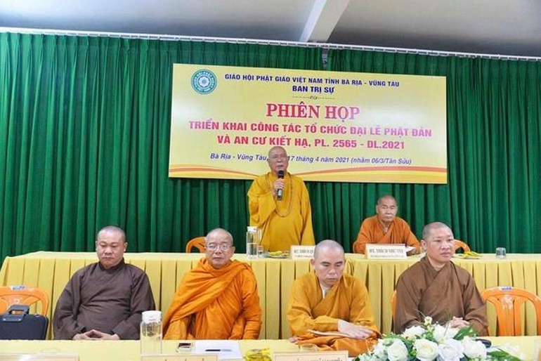 Ban Trị sự GHPGVN tỉnh Bà Rịa - Vũng Tàu triển khai công tác tổ chức Đại lễ Phật đản và An cư kiết hạ Phật lịch 2565