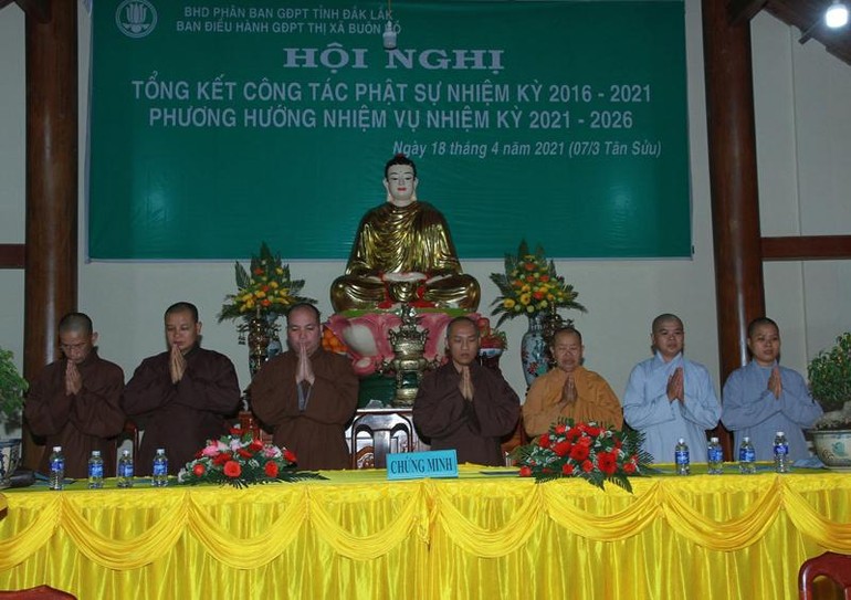 Ban Điều hành Gia đình Phật tử thị xã Buôn Hồ tổ chức hội nghị tổng kết Phật sự nhiệm kỳ 2016-2021