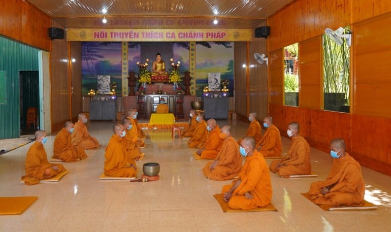 Chư Tăng Hệ phái Khất sĩ trong tỉnh trang nghiêm tổ chức lễ tác pháp An cư kiết hạ Phật lịch 2565