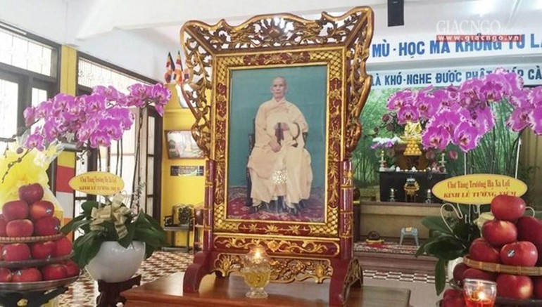 Lễ tưởng niệm nội bộ Đại lão Hòa thượng Thích Thiện Hào, tại chùa Xá Lợi sáng 24-7 - Ảnh: T.P.T