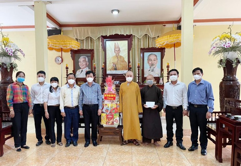 Ban Tôn giáo Chính phủ, Ủy ban TƯMTTQVN thăm Ban Trị sự GHPGVN tỉnh Long An