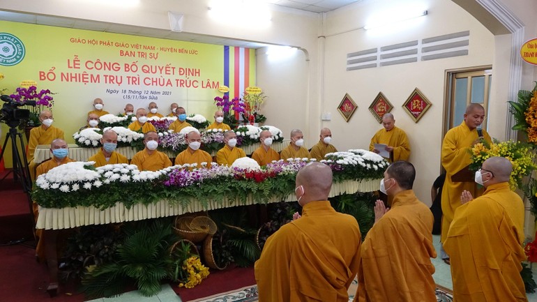  Lễ công bố quyết định bổ nhiệm trụ trì chùa Trúc Lâm, huyện Bến Lức