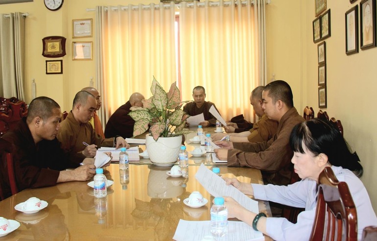Thường trực Ban Trị sự thảo luận các Phật sự sắp tới của Phật giáo TP.Biên Hòa