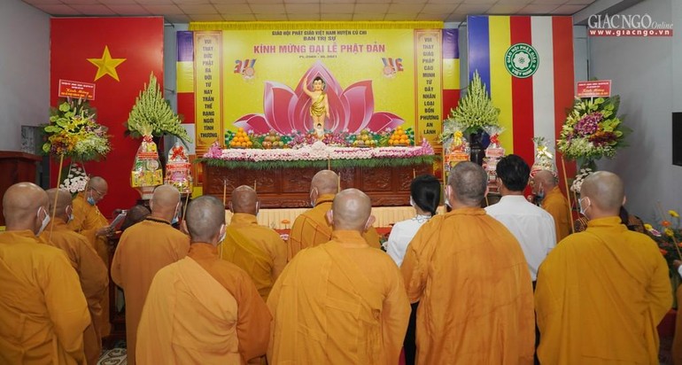 Phật giáo huyện Củ Chi trang nghiêm tổ chức đại lễ Phật đản Phật lịch 2565 tại chùa Hoằng Linh