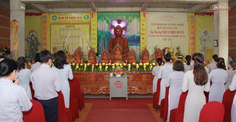 Phân ban Gia đình Phật tử TP.HCM tổ chức lễ hiệp kỵ tại chùa Thiên Chánh, quận Tân Phú, TP.HCM