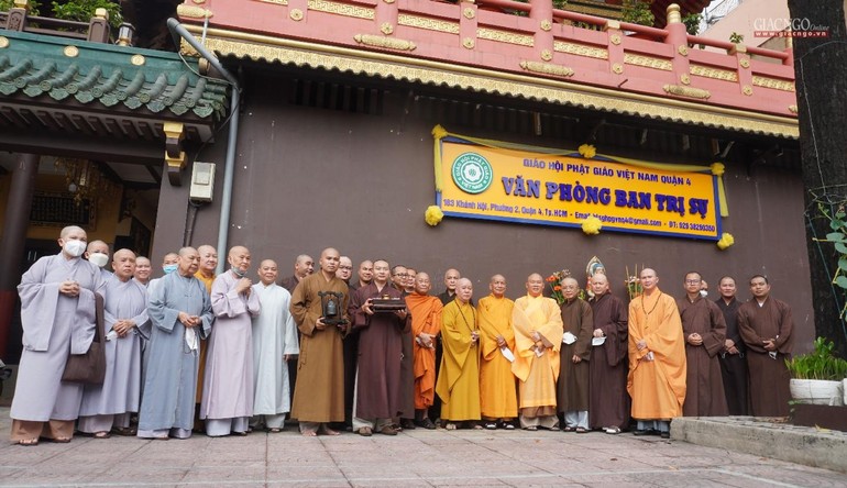 Văn phòng mới của Ban Trị sự GHPGVN quận 4 được đặt tại chùa Long Bửu 