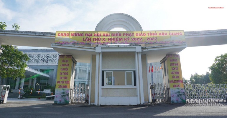 Trung tâm Hội nghị tỉnh - nơi diễn ra Đại hội đại biểu Phật giáo tỉnh Hậu Giang nhiệm kỳ 2022-2027