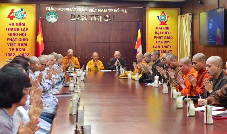 Buổi họp thảo luận nhân sự của Ban Phật giáo Quốc tế TP.HCM nhiệm kỳ 2022-2027