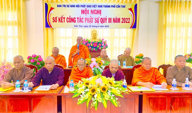 Ban Trị sự Phật giáo TP.Cần Thơ sơ kết công tác Phật sự quý III, năm 2022