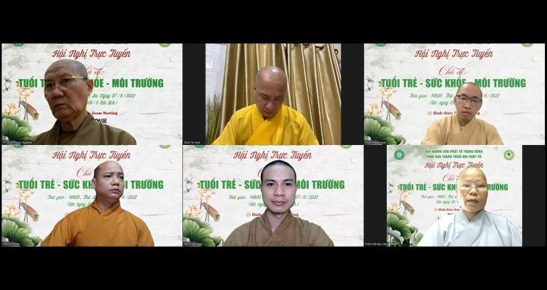  Chư tôn đức Ban Hướng dẫn Phật tử T.Ư tại phiên họp online