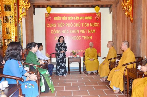 Phó Chủ tịch nước thăm Ban Trị sự Phật giáo tỉnh Sóc Trăng