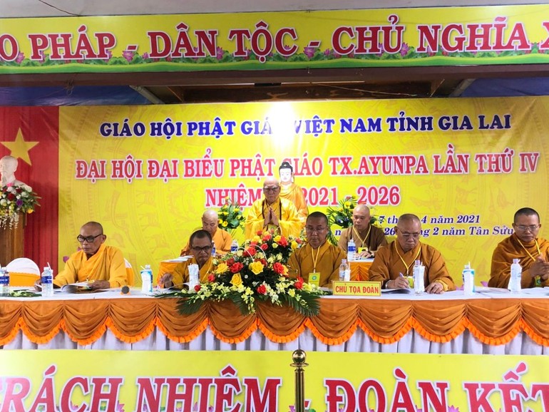 Ban Chứng minh, Chủ tọa đoàn tại Đại hội đại biểu Phật giáo thị xã Ayun Pa nhiệm kỳ 2021-2026 