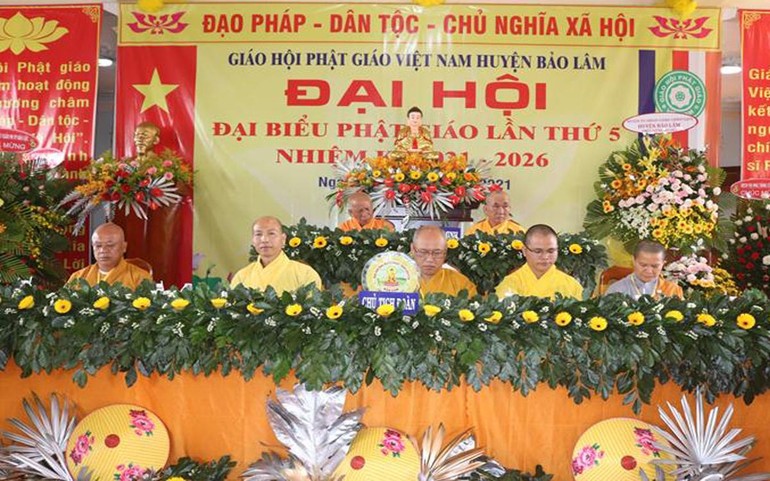 Chư tôn đức Chứng minh, Chủ tọa đoàn tại đại hội đại biểu Phật giáo huyện Bảo Lâm