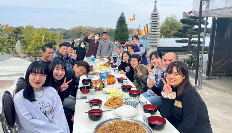 Chùa Đại Ân, một điểm sinh hoạt cộng đồng, nơi nhiều du học sinh, bạn trẻ làm việc tại Nhật Bản tìm về