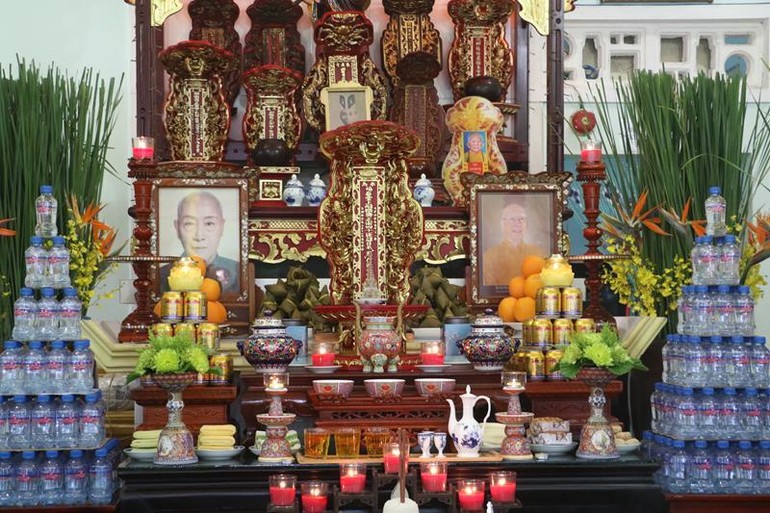 Di ảnh cố Trưởng lão Hòa thượng Thích Từ Nhơn tại tổ đường chùa Phước Thạnh