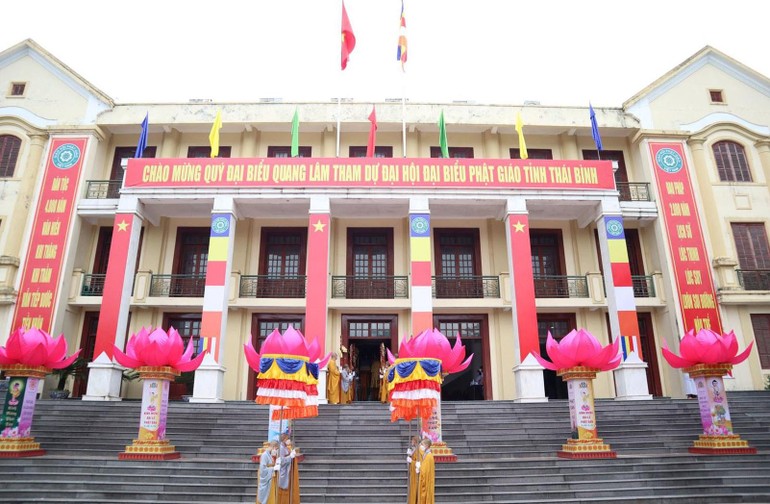 Trung tâm hội nghị tỉnh Thái Bình - nơi diễn ra phiên trù bị Đại hội đại biểu Phật giáo tỉnh 