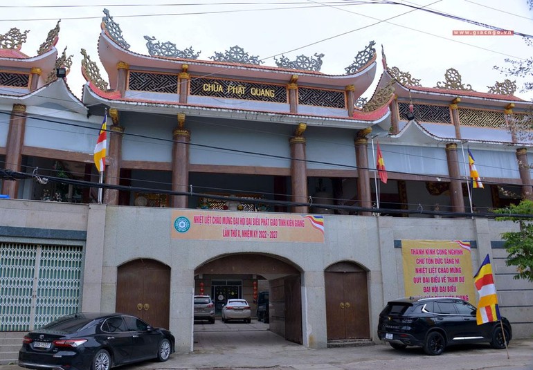 Chùa Phật Quang - nơi diễn ra Đại hội đại biểu GHPGVN tỉnh Kiên Giang vào sáng 24-5