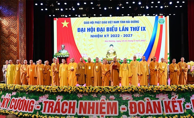 Tân Ban Trị sự GHPGVN tỉnh Hải Dương nhiệm kỳ 2022-2027 ra mắt đại hội