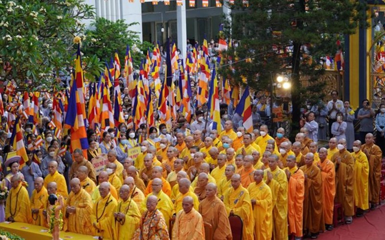 Ban Trị sự GHPGVN TP.Đà Nẵng trang nghiêm cử hành Đại lễ Phật đản Phật lịch 2566 tại chùa Pháp Lâm (quận Hải Châu)