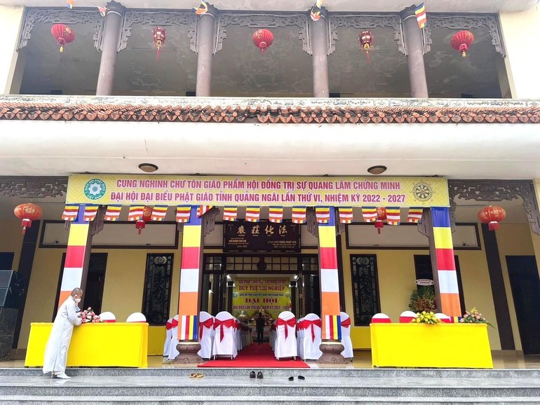 Chùa Pháp Hóa (đường Trần Hưng Đạo, phường Trần Phú, TP.Quảng Ngãi), nơi diễn ra Đại hội đại biểu Phật giáo tỉnh