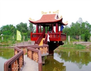Một phiên bản chùa Một Cột ở tỉnh Long An.