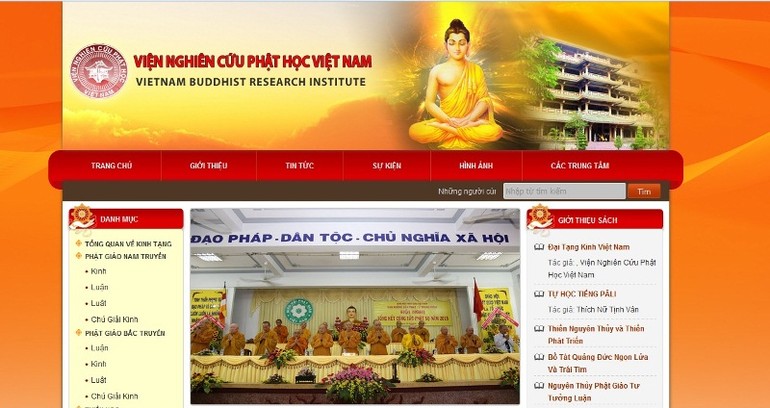 Trang web của Viện Nghiên cứu Phật học VN