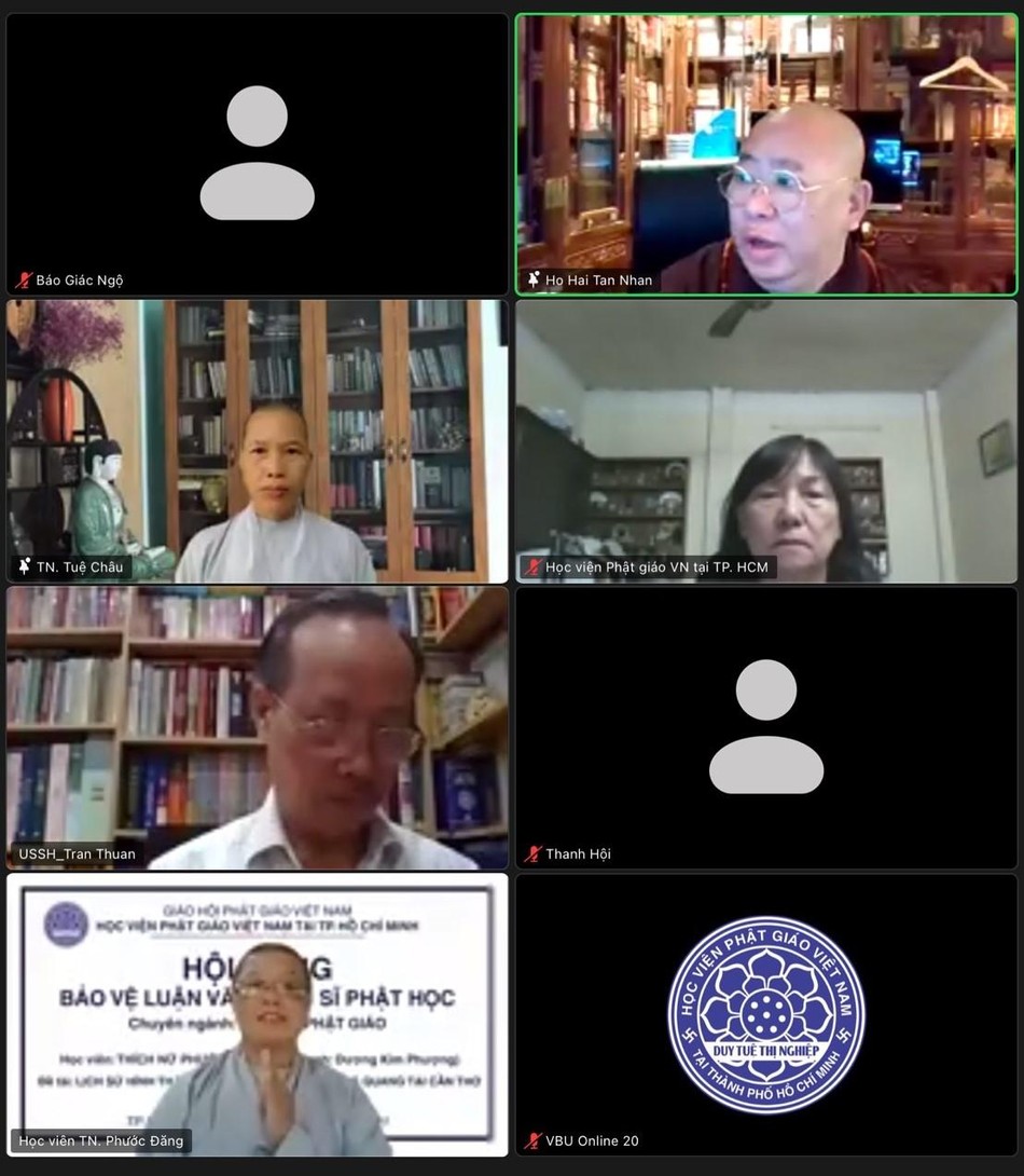 Học viện Phật giáo VN tại TP.HCM tổ chức bảo vệ luận văn thạc sĩ Phật học bằng hình thức trực tuyến ảnh 5
