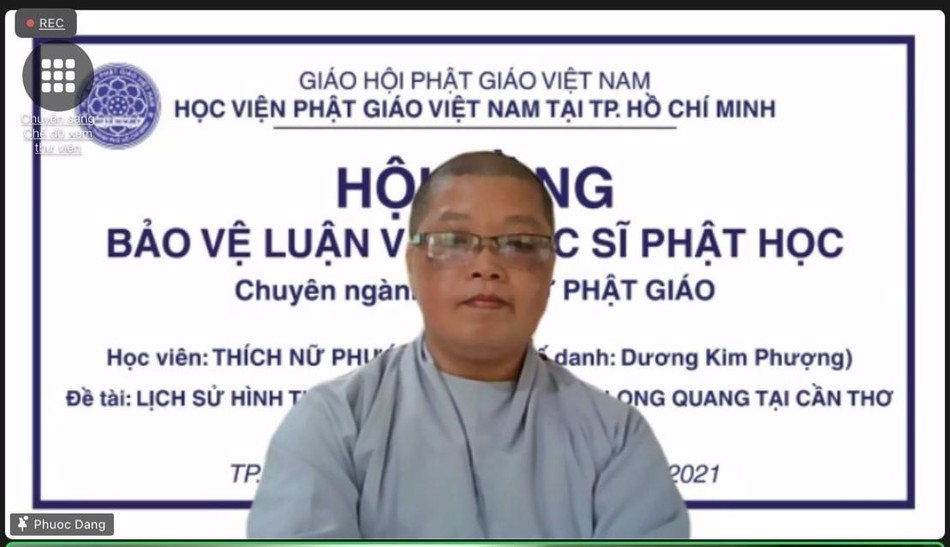 Học viện Phật giáo VN tại TP.HCM tổ chức bảo vệ luận văn thạc sĩ Phật học bằng hình thức trực tuyến ảnh 6